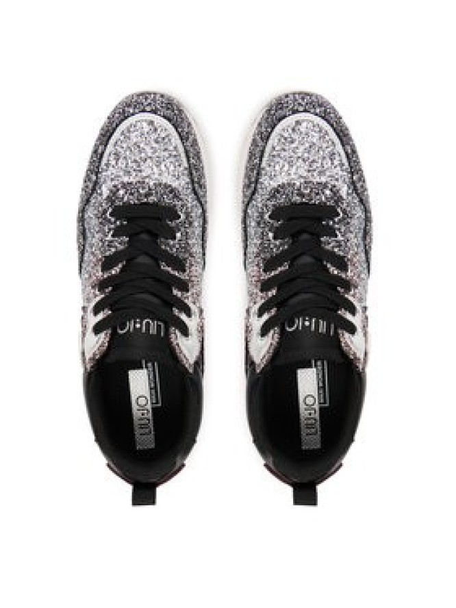 Liu Jo Sneakersy Maxi Wonder Glitter 01 BF5009 TX007 Srebrny