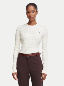 Tommy Hilfiger Sweter WW0WW44993 Kremowy Regular Fit