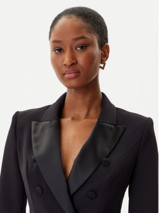 Elisabetta Franchi Marynarka AB-803-56E2-V520 Czarny Regular Fit