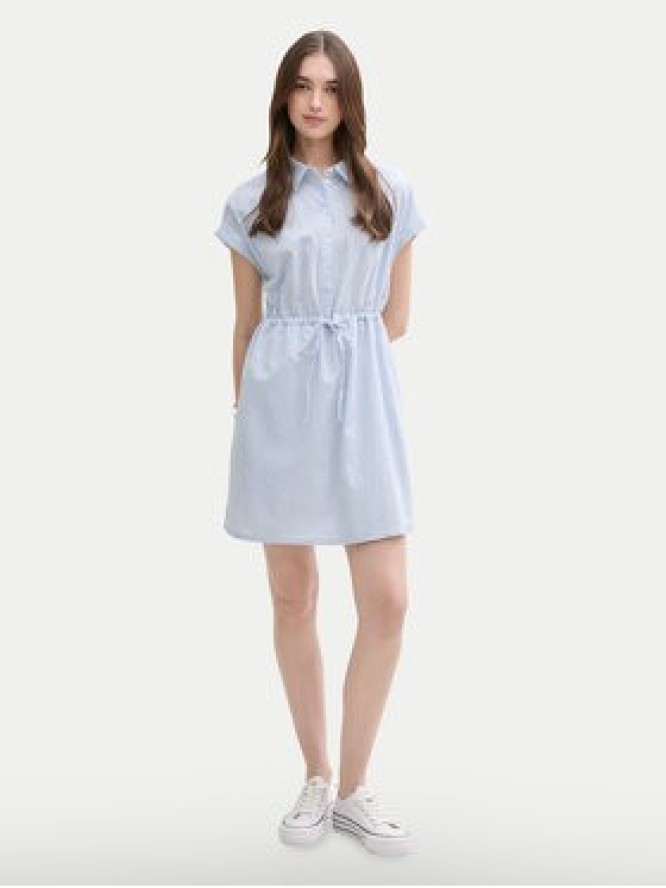 Tom Tailor Denim Sukienka koszulowa 1045766 Niebieski Regular Fit