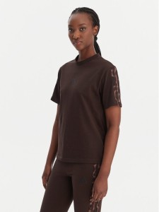 adidas T-Shirt Seasonal Essentials Leopard Print KE8830 Brązowy Regular Fit