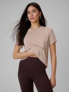 4F T-shirt regular gładki damski - beżowy XXL