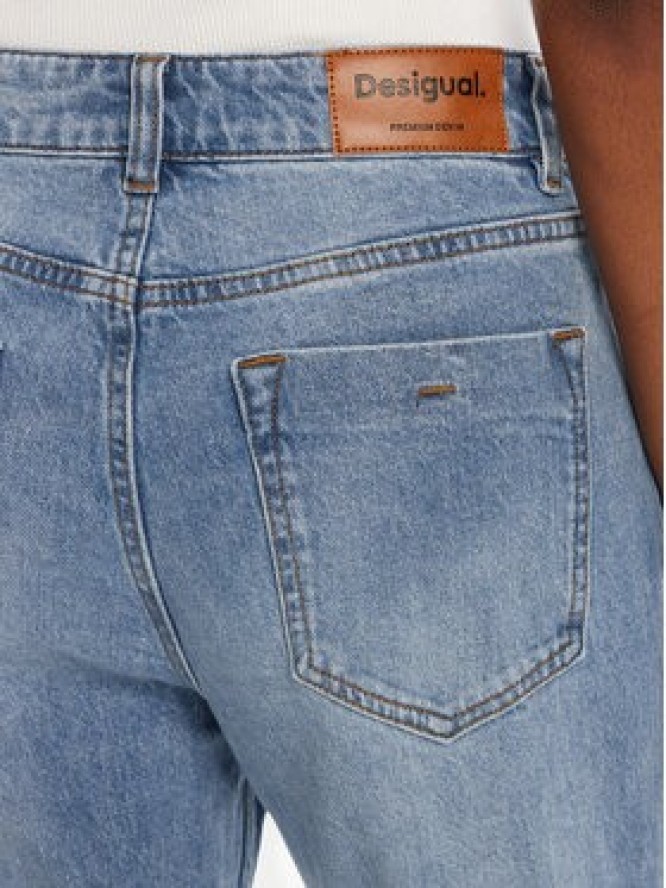 Desigual Jeansy Patches 25WWDD20 Niebieski Wide Leg