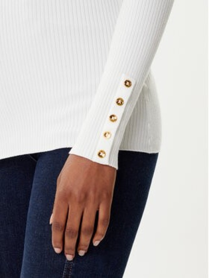 Elisabetta Franchi Golf MK-11B-56E2-V290 Biały Slim Fit