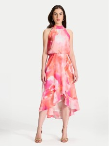 Swing Sukienka koktajlowa 5AI18500 Różowy Regular Fit