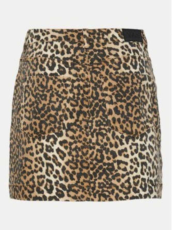 YAS Spódnica jeansowa Leonora 26036831 Brązowy Slim Fit