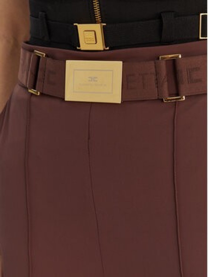 Elisabetta Franchi Spodnie materiałowe PA-132-61E2-V350 Brązowy Regular Fit