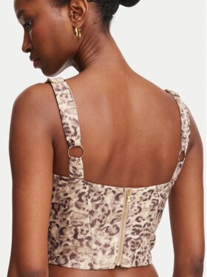 Bardot Top Carolina 60423TB Brązowy jasny Slim Fit