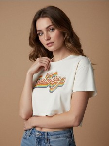 Bawełniana koszulka z nadrukiem The Beach Boys - kremowy