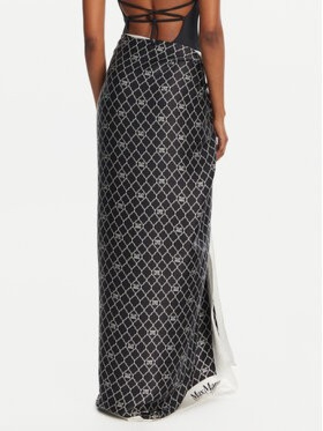 Max Mara Beachwear Chusta Ottico 2516541019 Czarny