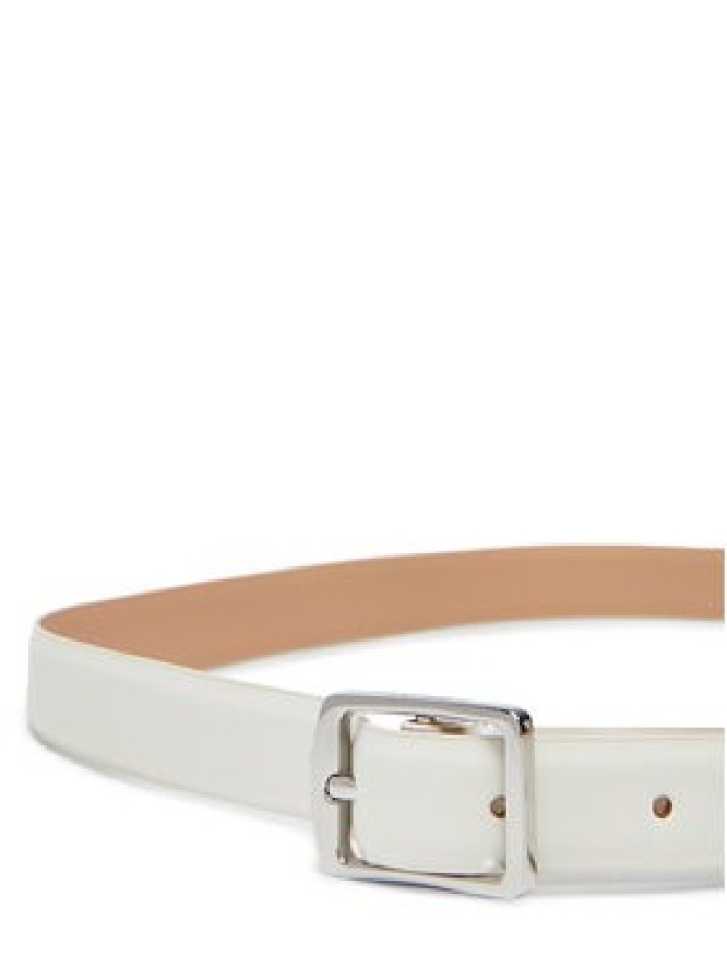 Calvin Klein Pasek Damski Classic Square Buckle Belt 20Mm LV04F7036G Biały