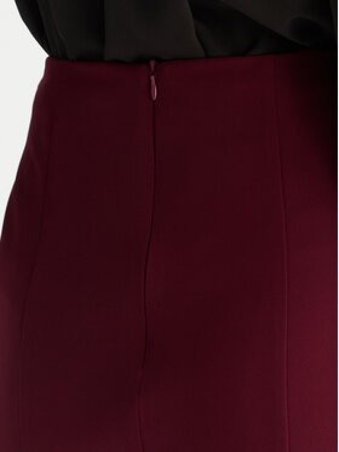 ACCESS FASHION Spódnica midi 54-6027-168 Bordowy Regular Fit