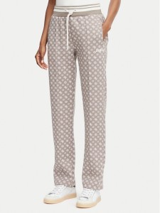 Guess Spodnie dresowe V5YB20 KB212 Brązowy jasny Regular Fit