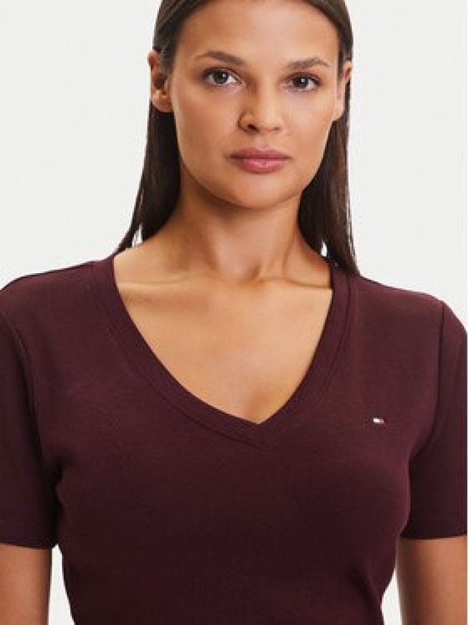 Tommy Hilfiger T-Shirt New Cody WW0WW40584 Bordowy Slim Fit