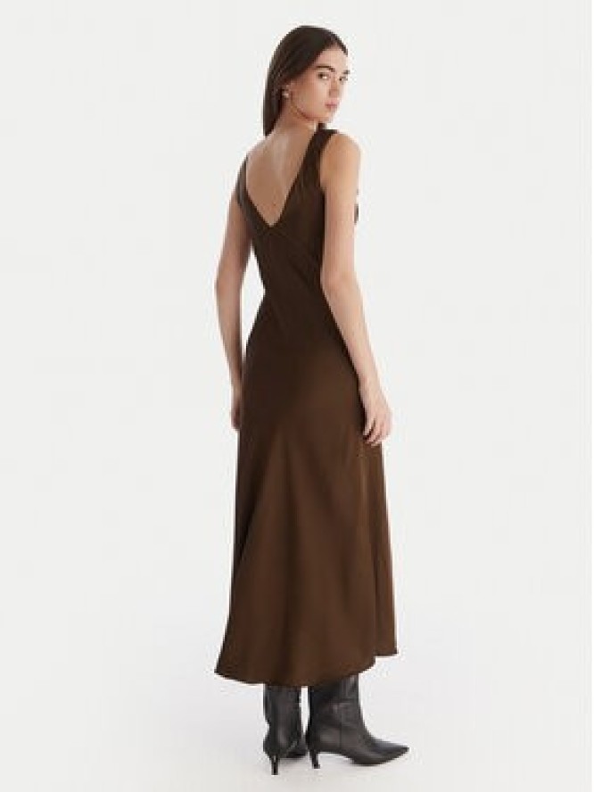 ViCOLO Sukienka koktajlowa TF0247 Brązowy Regular Fit