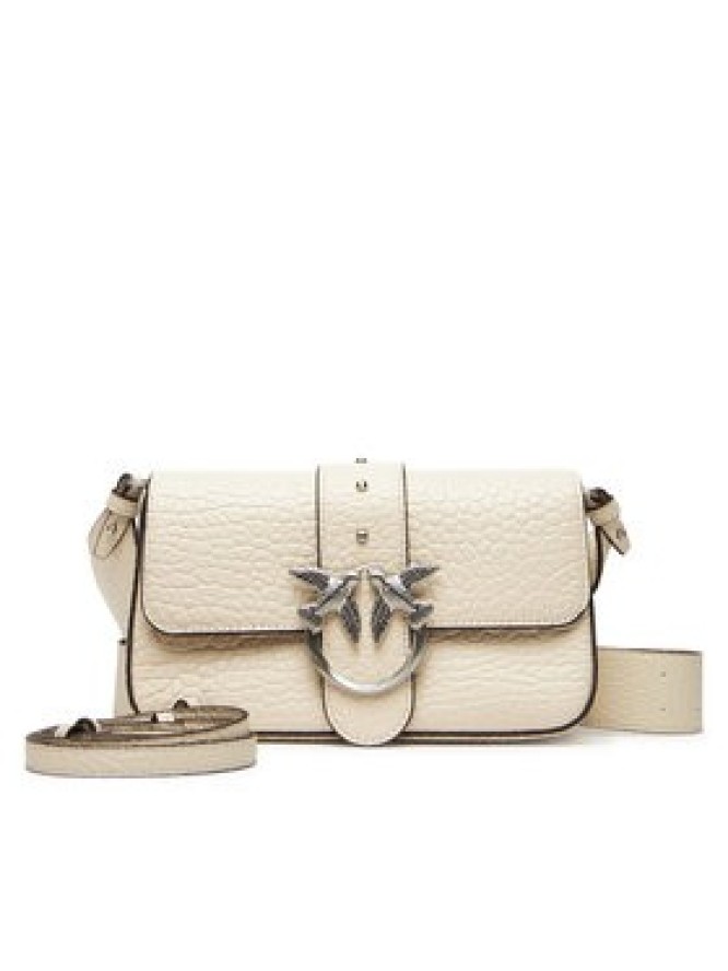 PINKO Torebka Love One Mini Slouchy Fl Al 25-26 PLTT 104340 A2JU Écru