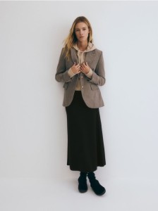 Spódnica z wiskozą - czarny