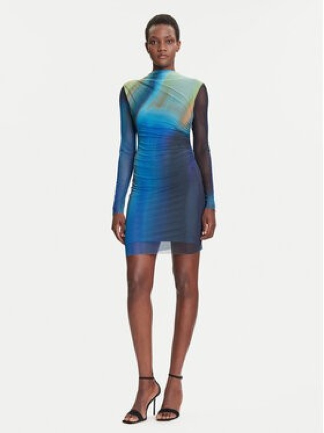 Desigual Sukienka codzienna Shira 25WWVK43 Niebieski Slim Fit