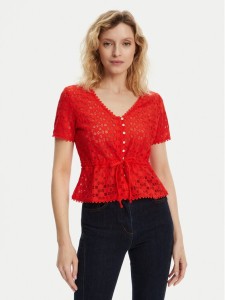 Morgan Bluzka 231-DATE Czerwony Slim Fit