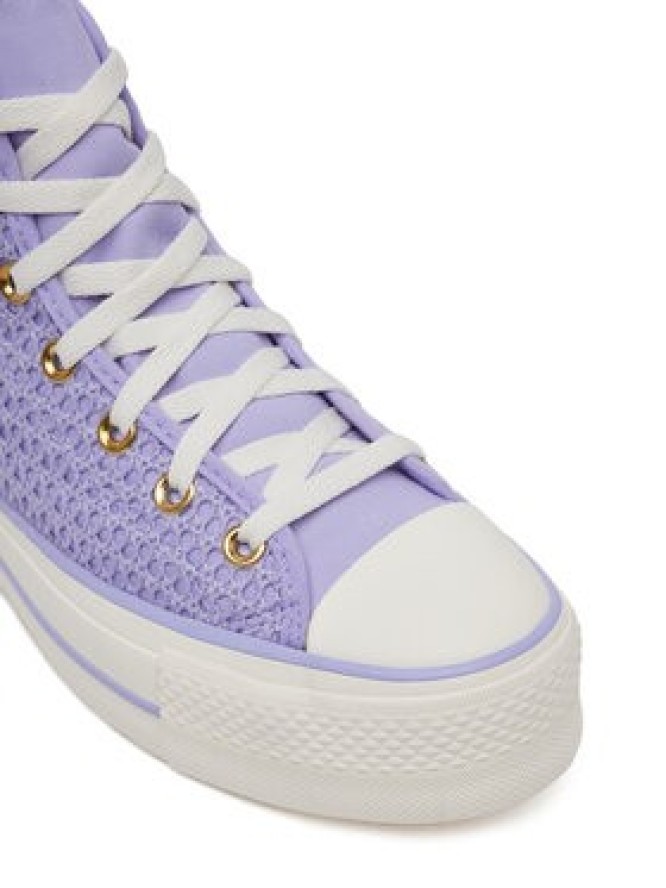 Converse Trampki Chuck Taylor All Star Lift Platform Knit Kadın Mor A13644C Fioletowy