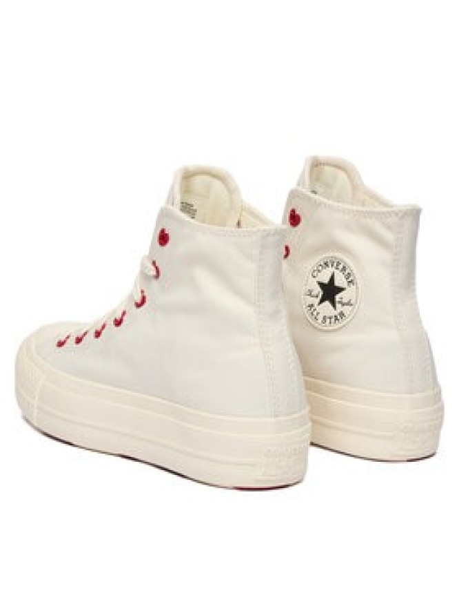 Converse Trampki Chuck Taylor All Star Lift Platform Hearts A19058C Biały