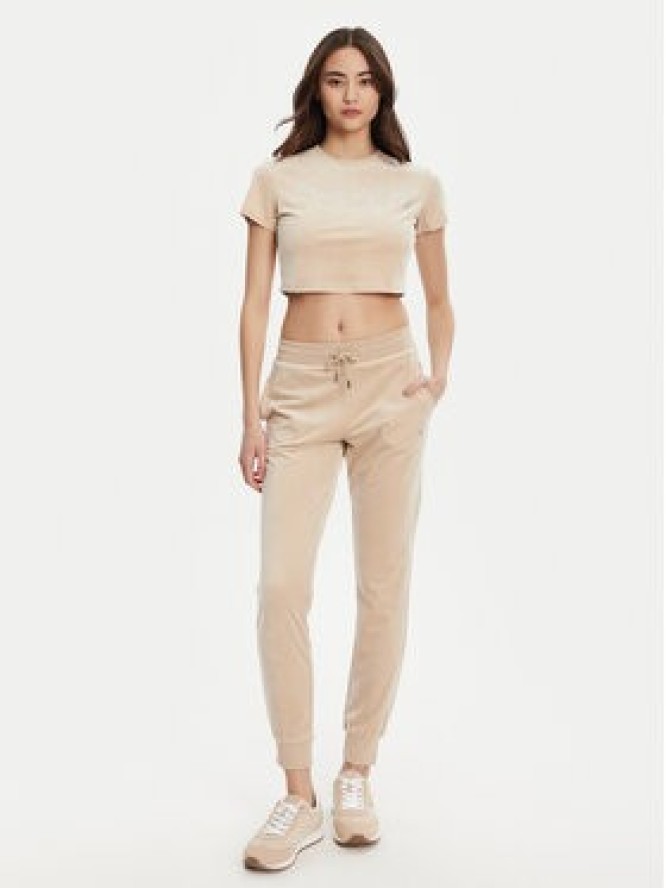 Guess T-Shirt V3BI01 K0232 Beżowy Regular Fit