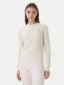 Tommy Hilfiger Sweter WW0WW44993 Écru Regular Fit