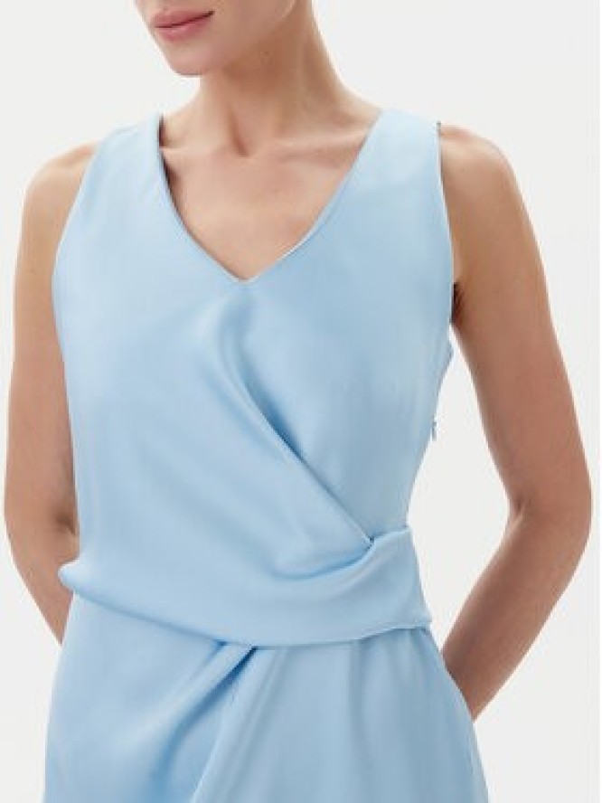 Rinascimento Sukienka koktajlowa CFC0122928003 Błękitny Regular Fit