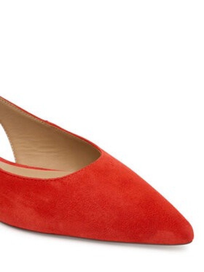 LAUREN RALPH LAUREN Baleriny Severn Calfskin 802967746004 Pomarańczowy