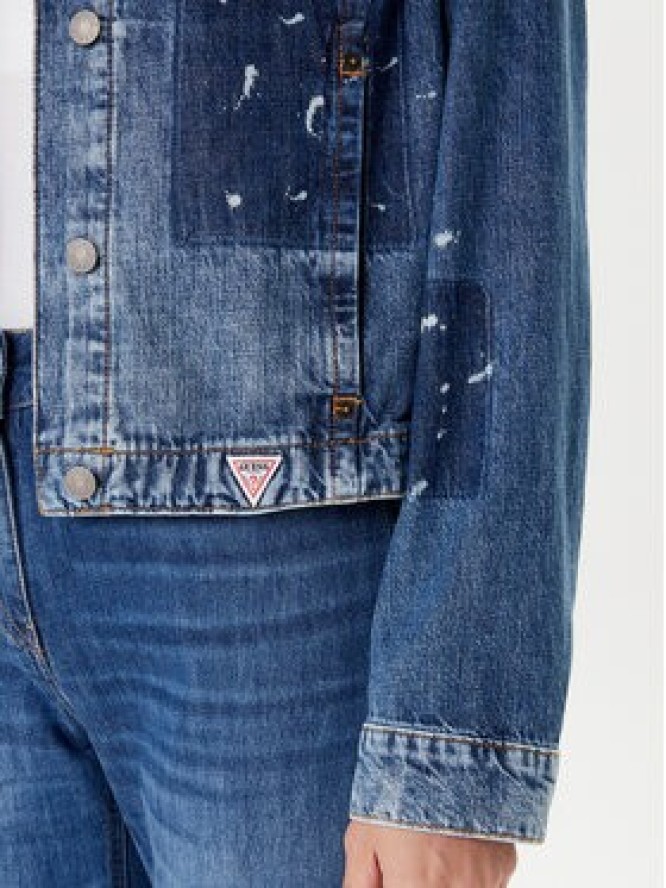 Guess Kurtka jeansowa W5YN69 D5R01 Granatowy Regular Fit