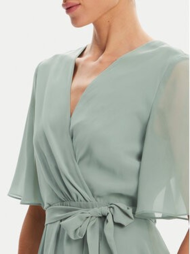 Swing Sukienka koktajlowa 5AI10200 Zielony Regular Fit