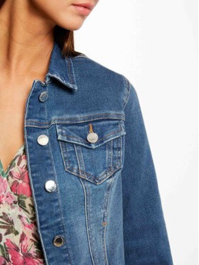 Morgan Kurtka jeansowa 231-VPOMI Niebieski Regular Fit