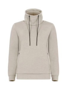 clique Hobart Women bluza z wysokim kołnierzem z tkaniny air-layer – Stone