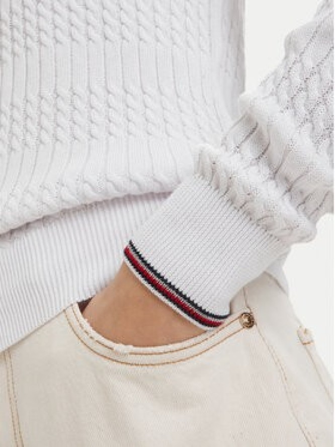 Beverly Hills Polo Club Sweter P-SS26W-M537390 Biały Regular Fit