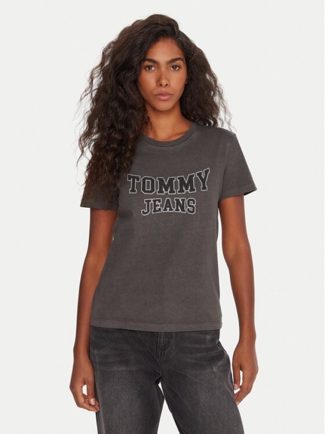 Tommy Jeans T-Shirt Varsity DW0DW21966 Czarny Regular Fit