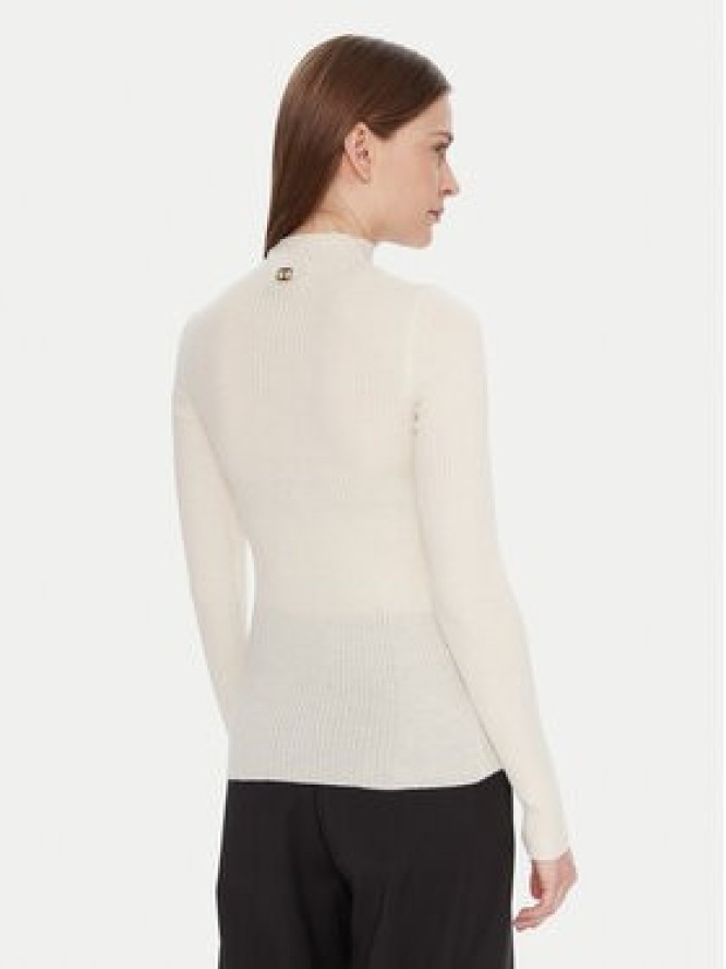 TWINSET Sweter 252TT3111 Écru Slim Fit