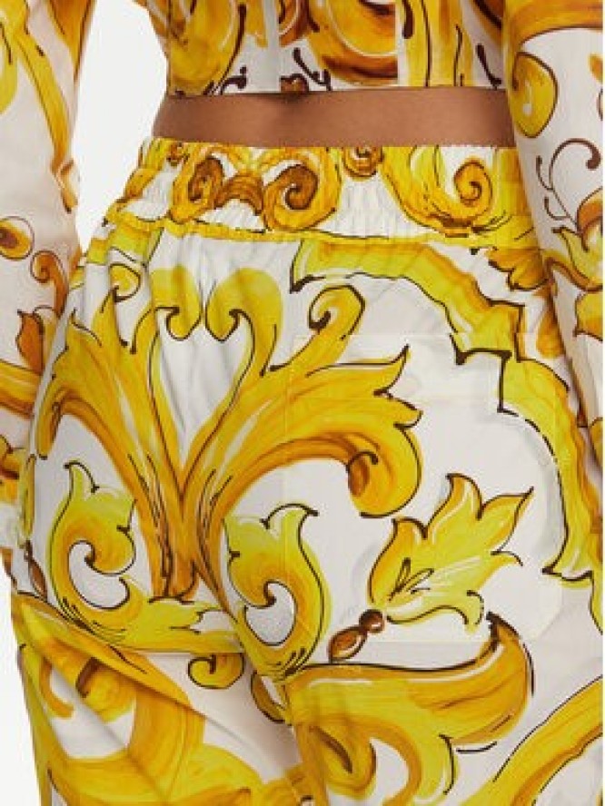 Dolce&Gabbana Spodnie materiałowe FTC4PT HH5EA Żółty Regular Fit