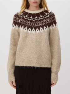 Sweter z dodatkiem wełny - wielobarwny