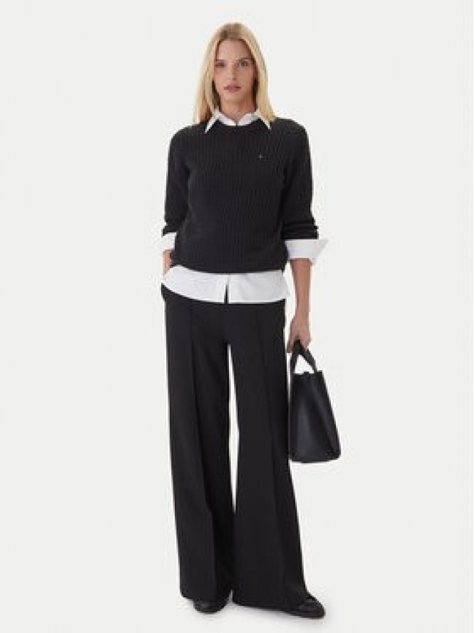 Tommy Hilfiger Sweter Fine WW0WW44993 Czarny Regular Fit