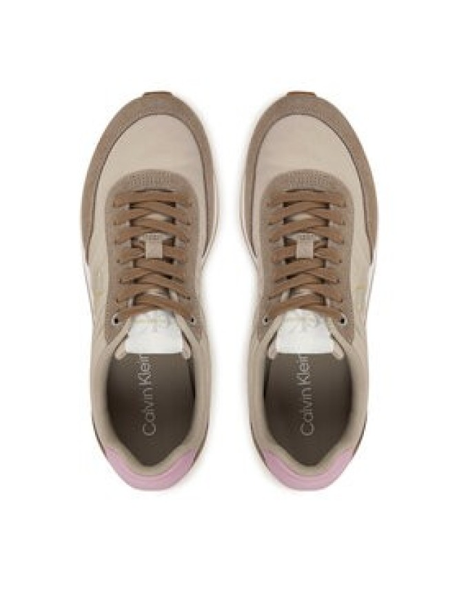 Calvin Klein Sneakersy Retro Runner Lace Up Nylon Mg YW0YW01990 Khaki
