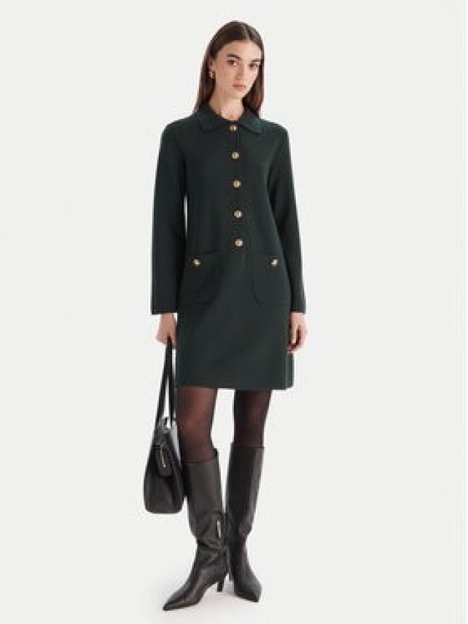 Luisa Spagnoli Sukienka dzianinowa Magilla 100109 Zielony Regular Fit