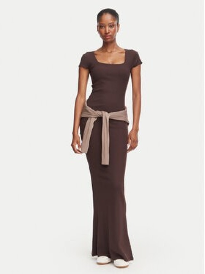Guess Sukienka codzienna V6YK06 K4696 Brązowy ciemny Regular Fit