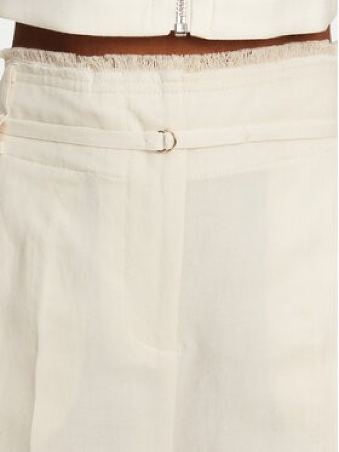 Patrizia Pepe Spodnie materiałowe 2P1659 A052 B823 Écru Regular Fit