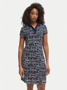 Tommy Hilfiger Sukienka codzienna 1985 Pique WW0WW49719 Granatowy Regular Fit