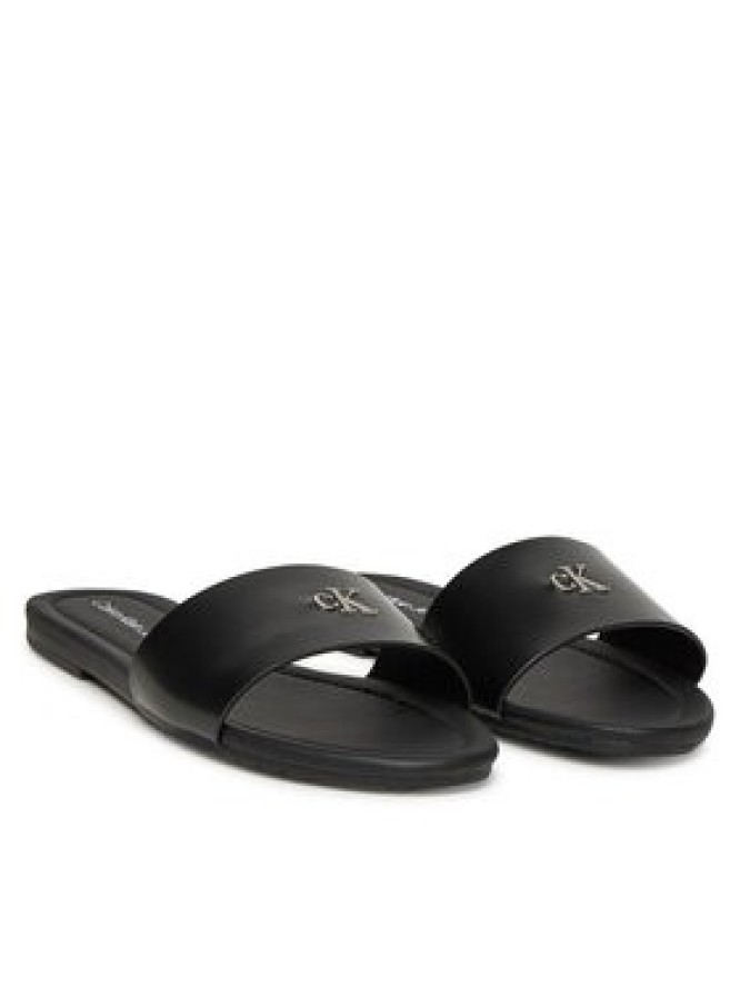Calvin Klein Jeans Klapki Flat Sandal Slide Mg YW0YW01697 Czarny