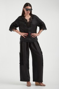 Spodnie damskie lniane ERMANNO SCERVINO LIFE