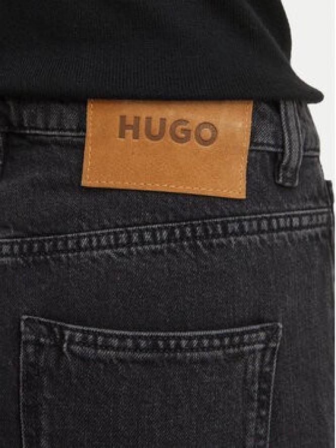 HUGO Jeansy 50567305 Czarny Straight Leg