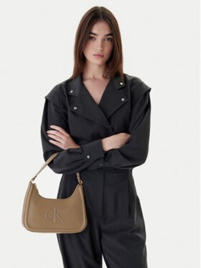 Calvin Klein Torebka Bold Ck Small Shoulder Bag LV04F3230G Beżowy