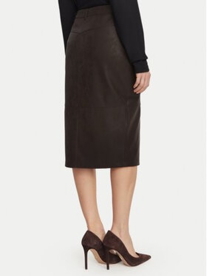 Liu Jo Spódnica z imitacji skóry WF6209 E1157 Brązowy Regular Fit