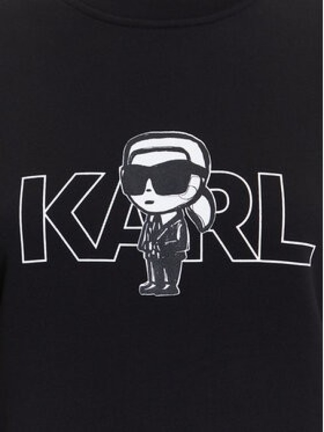 KARL LAGERFELD Bluza A3W20056 Czarny Regular Fit